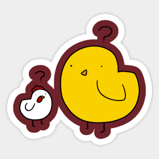 Big Chick and Little Chicken Sticker